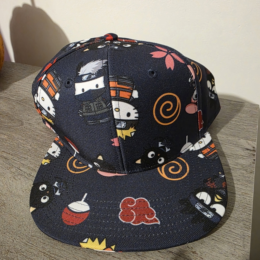 Naruto Shippuden Character Navy Baseball Cap NWT